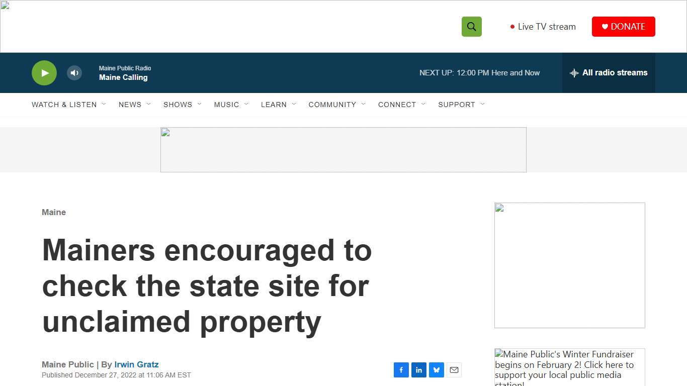 Mainers encouraged to check the state site for unclaimed property Maine Public